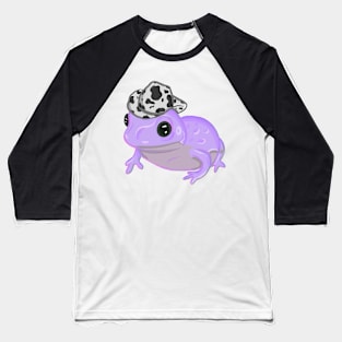 Purple Frog Wearing Cowboy Hat Baseball T-Shirt